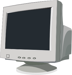 белый компьютерный монитор